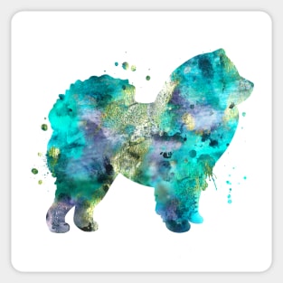 Chow Chow Dog Watercolor Painting 2 Sticker